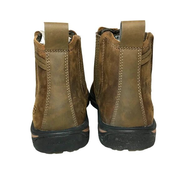 Skeckers 64263 Relaxed Fit Dorton Brown Leather Pull On Ankle Boots Men 8/41 Mem - Picture 4 of 10